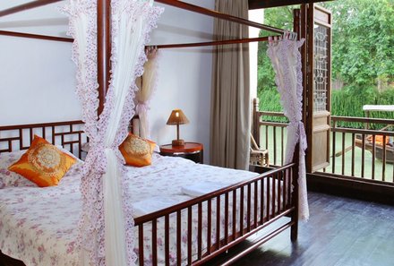 China for family individuell - Wuzhen - Gasthaus - Zimmer mit Bett