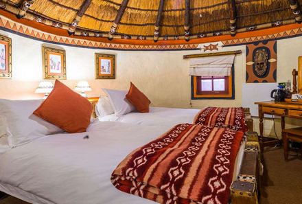 Südafrika mit Teenagern - Lesedi African Lodge & Cultural Village Zimmer