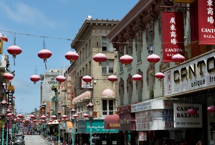 USA Südwesten mit Kindern - USA for family individuell - Kalifornien, Nationalparks & Las Vegas - rote Lampen Chinatown