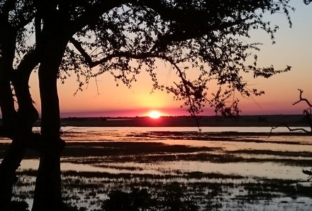 Botswana Familienreise mit Kindern - Botswana Fly-In-Safari individuell - Sonnenuntergang