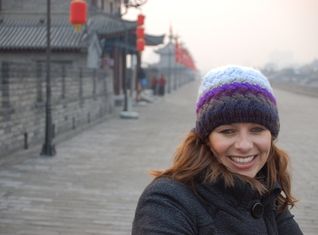 China Familienreise - Nadja Albrecht auf der Großen Mauer