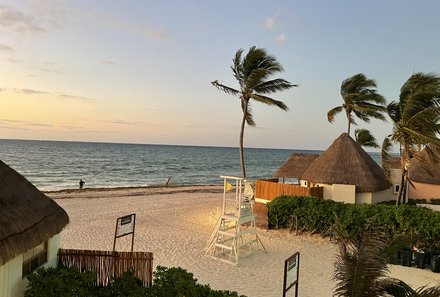 Mexiko mit Kindern - Mexiko Urlaub mit Kindern - Blick auf den Strand von Playa del Carmen