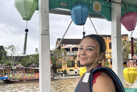Vietnam for family individuell - Hoi An -Vanessa Salamon auf dem Boot