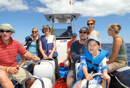 Azoren mit Kindern - Unsere Azoren For Family-Reiseleiterin - Silke von Tourbalance - Gruppe auf Boot