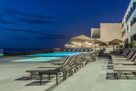 Azoren for family individuell - Hotel Verde Mar & Spa - Pool am Abend