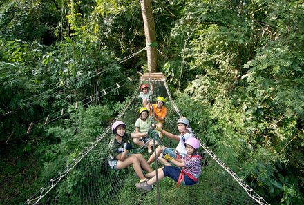 Thailand mit Jugendlichen - Thailand Family & Teens - Action im Treetop Abenteuerpark