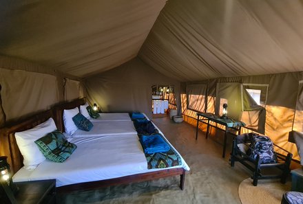 Tansania mit Kindern - Tansania Urlaub mit Kindern - Zelt eines Camps