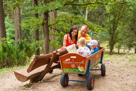 Baltikum for family - Naturpark Tervete - Familie im Wald