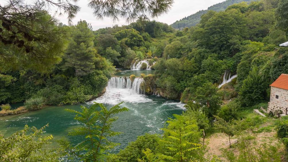 Kroatien Familienreise - Wasserfall