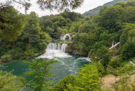 Kroatien Familienreise - Wasserfall Skradinski Buk
