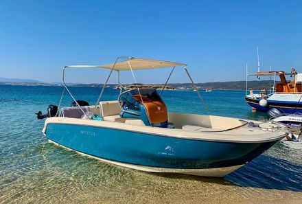 Griechenland Familienreise - Chalkidiki for family - Private Bootstour zur Blauen Lagune