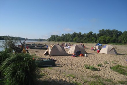 Familienreise Fankreich - Frankreich for family im Kanu - Zeltcamp
