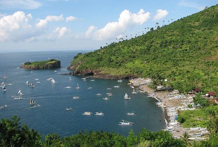 Bali mit Kindern - Bali for family - Blick auf Candidasa