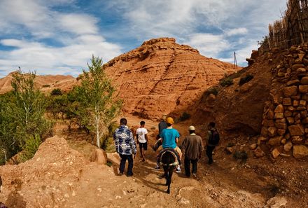 Marokko mit Kindern - Marokko for family - Esel-Trekking im Ait Ben Haddou Tal