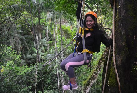 Kolumbien Familienreise - Kolumbien Family & Teens - Mädchen beim Ziplining