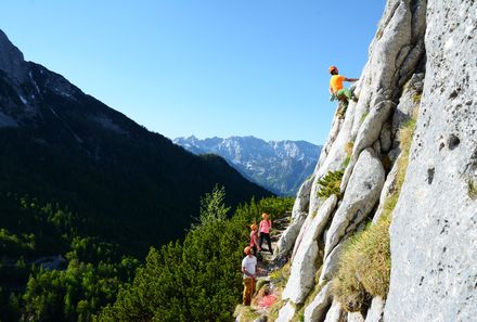 Slowenien Familienreise - Slowenien for family - Klettern am Berg