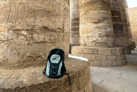 Familienreise Ägypten - Ägypten for family - For Family Reisen Rucksack im Karnak Tempel