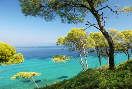 Griechenland Familienreise - Griechenland mit Teenagern - Ausblick von Insel 
