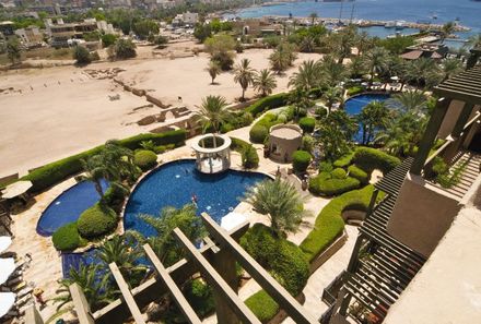 Jordanien Rundreise mit Kindern - Aqaba Pool Hotel