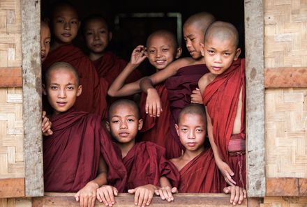 Myanmar mit Kindern - Myanmar for family - Mönche