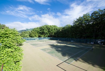 Japan for family individuell - Fuji View Hotel - Tennisplatz