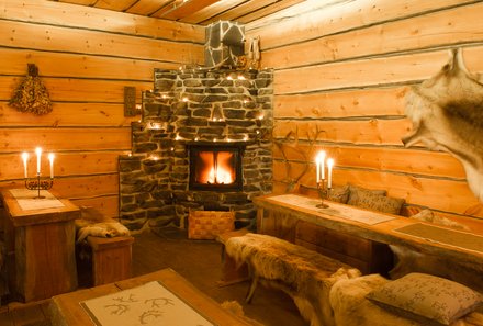Finnland Familienreise - Finnland Family & Teens Summer - Abschiedsabend im Pohjanseita Wilderness Restaurant - Restaurant