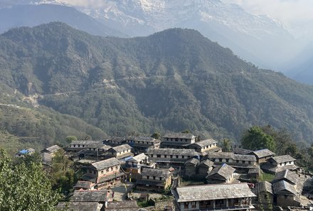 Nepal Familienreise - Nepal for family - Blick auf Ghandruk