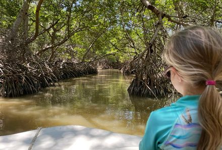 Mexiko Familienreise - Mexiko for young family individuell - Bootsfahrt im Mangroven-Biosphärenreservat Celestún