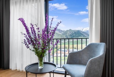 Georgien Familienreise individuell - Hotel Memoir - Balkon