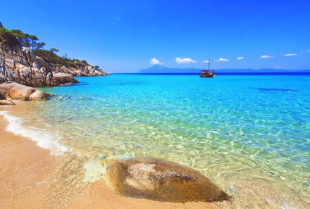 Griechenland Familienreise - Chalkidiki for family - Bootstour Toroneos