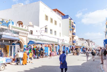 Familienreise Marokko - Geschäfte in Essaouira 