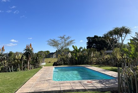 Familienreise Garden Route - Addo Wildlife - Pool im Garten