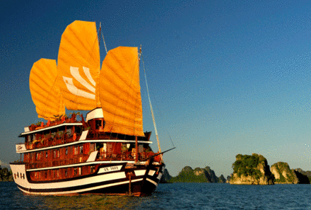 Familienreise Vietnam - Segelboot