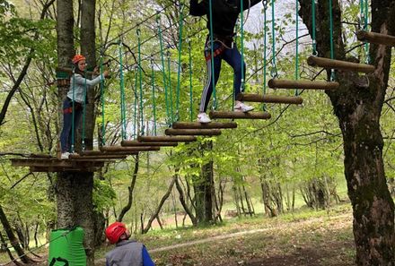 Albanien Familienreise - Albanien for family - Dajti Adventure Park Hochseilgarten
