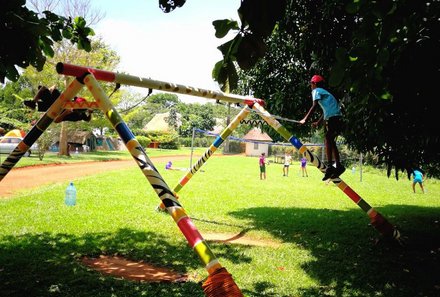 Uganda Family & Teens - Verlängerung in der The Haven River Eco River Lodge - Spielplatz