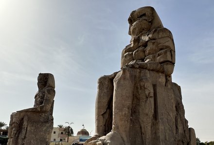 Familienreise Ägypten - Ägypten for family - Memnon-Kolosse Nahaufnahme