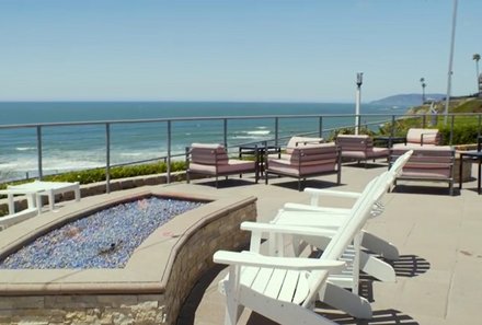USA Südwesten mit Kindern - USA for family individuell - Kalifornien, Nationalparks & Las Vegas - Pismo Beach - SeaCrest Oceanfront Hotel - Feuerstelle