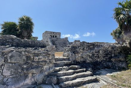 Mexiko Familienreise - Mexiko young family individuell - Ruinen der Ausgrabungsstätte Tulum