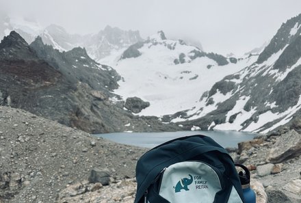 Patagonien mit Jugendlichen - Wandern mit Kindern in Argentinien und Chile - For Family Reisen Rucksack in wunderschöner Kulisse