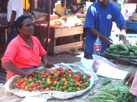 Fernreisen mit Kindern - Gemüse auf dem Markt