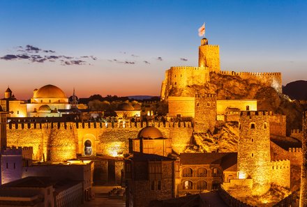 Georgien Familienreise - Georgien individuell - Rabati-Festung in Achalziche bei Nacht
