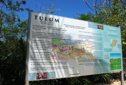 Mexiko Familienreise - Mexiko Family & Teens - Tulum Informationstafel