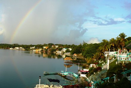 Mexiko Familienreise - Mexiko for family - Lagune Bacalar - Regenbogen