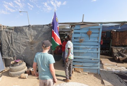 Namibia mit Kindern - Namibia Rundreise mit Kindern - Besuch bei Einheimischen