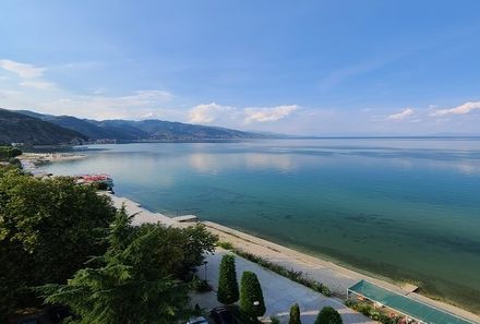Albanien Familienreise - Albanien for family - Pogradec Hotel Enkelana - Blick auf den See