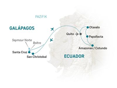 Galapagos Familienreise - Galapagos for family - Reisekarte 2022