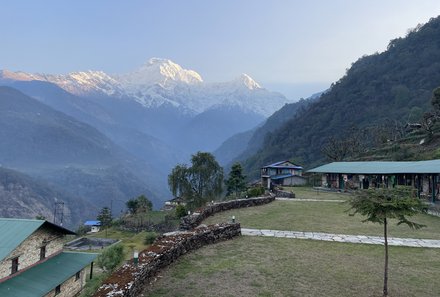 Nepal Familienreisen - Nepal for family - Trekking Blick Annapurna