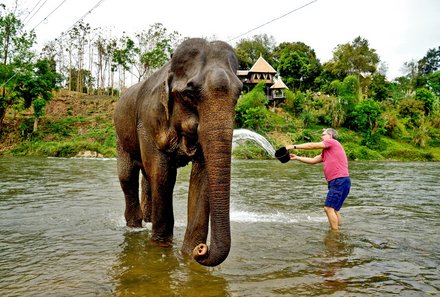 Laos und Vietnam Familienreise - Laos und Vietnam Reise mit Kindern - Ausflug im Mandalao Elephant Conservation