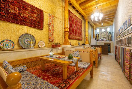 Usbekistan Reise mit Kindern - Hotel Iman Bukhara - Lounge