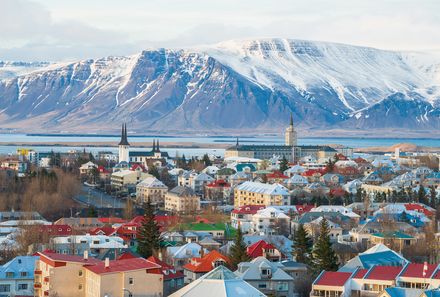 Island mit Kindern - Panorama Reykjavik